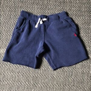 Polo by Ralph Lauren Navy Kids Cotton Drawstring Shorts with Red Pony
